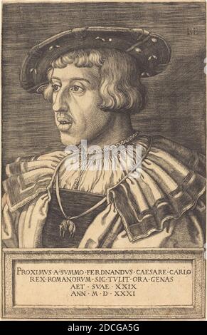 Barthel Beham, (artiste), allemand, 1502 - 1540, empereur Ferdinand I, 1531, gravure Banque D'Images