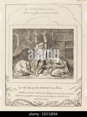 William Blake, (artiste), Britannique, 1757 - 1827, le désespoir du travail, Livre du travail : planche 8, (série), 1825, gravure Banque D'Images