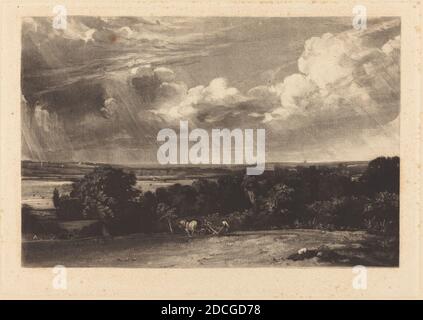 David Lucas, (artiste), britannique, 1802 - 1881, John Constable, (artiste après), britannique, 1776 - 1837, A Summerland, en 1829 ou après, mezzotint Banque D'Images