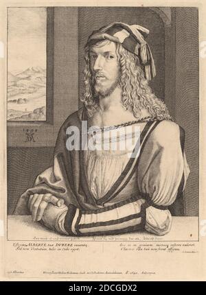 Venceslaus Hollar, (artiste), Bohemian, 1607 - 1677, Albrecht Dürer, (artiste d'après), allemand, 1471 - 1528, Albrecht Durer, 1645, gravure Banque D'Images