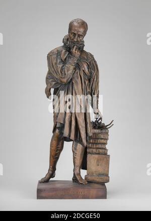 Pierre-Jean David d'Angers, (artiste), français, 1788 - 1856, Ambroise Paré, modèle 1836-1839, moulé après 1840, bronze, total : 47.7 x 20.7 x 17.1 cm (18 3/4 x 8 1/8 x 6 3/4 po Banque D'Images