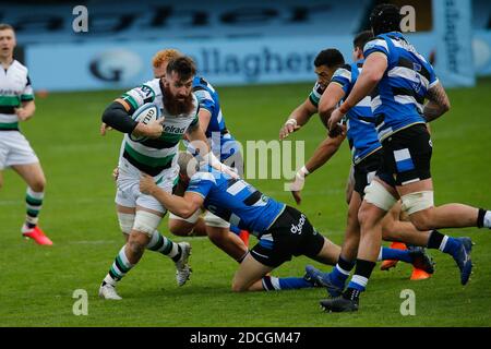 Bath, Royaume-Uni. 02 novembre 2020. BATH, ANGLETERRE. LE 22 NOVEMBRE Gary Graham de Newcastle Falcons à l'attaque lors du match de première division de Gallagher entre Bath Rugby et Newcastle Falcons au terrain de loisirs de Bath, le dimanche 22 novembre 2020. (Credit: Chris Lishman | MI News) Credit: MI News & Sport /Alay Live News Banque D'Images