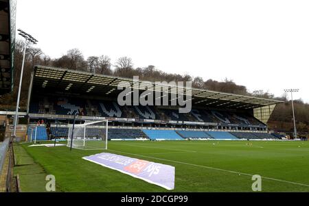 Vue générale de l'intérieur du sol avant le match de championnat Sky Bet à Adams Park, Wycombe. Banque D'Images