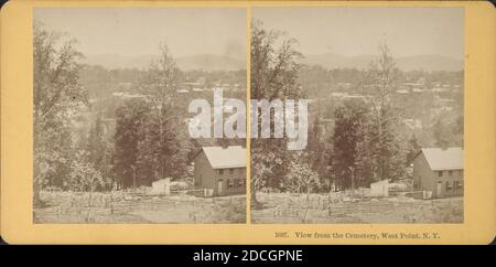 Vue du cimetière, West point, N. Y.., Kilburn Brothers, United States Military Academy, New York (State), United States, West point (N.Y Banque D'Images