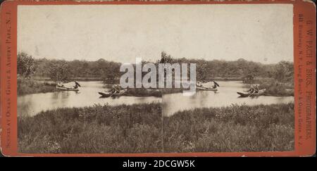 Wesley Lake., Pach Brothers, Tourism, Boats, Lakes & Ponds, Leisure, New Jersey, Asbury Park (N.J.), Ocean Grove (N.J Banque D'Images