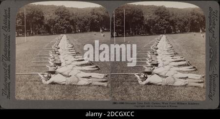 Escarmouche, cadets, West point Military Academy, Underwood & Underwood, United States Military Academy, 1900, New York (État), États-Unis, West point (N.Y Banque D'Images