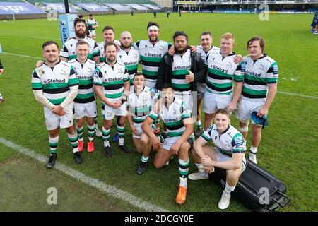 Bath, Royaume-Uni. 02 novembre 2020. BATH, ANGLETERRE. LES joueurs DE Falcons DU 22 NOVEMBRE après leur fabuleuse victoire de 19-12 à Bath lors du match de Premiership Gallagher entre Bath Rugby et Newcastle Falcons au terrain de loisirs de Bath, le dimanche 22 novembre 2020. (Credit: Chris Lishman | MI News) Credit: MI News & Sport /Alay Live News Banque D'Images