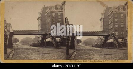 Le « Broadway Bridge » cor. Broadway & Fulton St., N. Y.., New York (État), New York (N.Y.), Broadway (New York, N.Y Banque D'Images