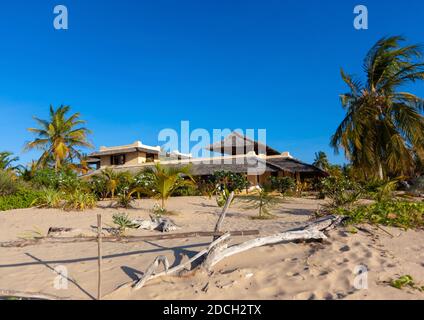 Maison Jahazi sur la plage, comté de Lamu, Kizingoni, Kenya Banque D'Images
