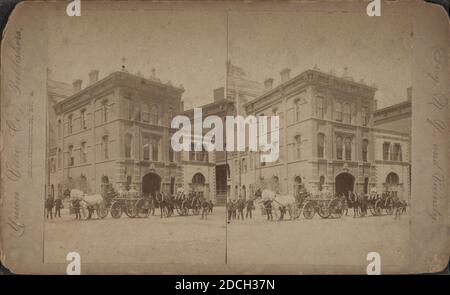 Vue sur les moteurs d'incendie et les échelles., New York (État), Troy (N.Y Banque D'Images