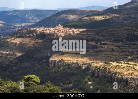 Village de Cantavieja à Maestrazgo, Teruel, Espagne Banque D'Images