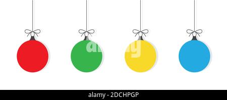 Ensemble vectoriel de Noël de style plat isolé sur fond blanc. Illustration de Vecteur