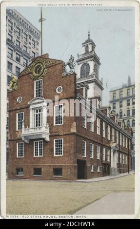 Old State House, Boston, Massachusetts, image fixe, cartes postales, 1898 - 1931 Banque D'Images