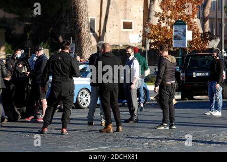 Rome, Italie. 21 novembre 2020. Acteur Tom Cruise sur le set du film Mission impossible 7 sur les forums impériaux à Rome. Rome (Italie), 21 novembre 2020 photo Samantha Zucchi Insidefoto crédit: Insidefoto srl/Alay Live News Banque D'Images