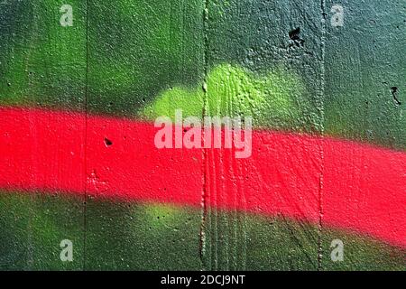 Peinture abstraite multicolore sur un mur Banque D'Images