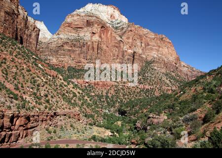 Randonnée dans le parc national de Zion aux États-Unis Banque D'Images