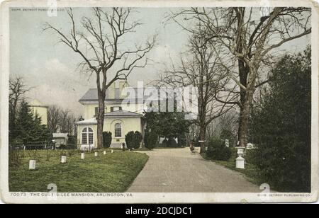 Le manoir Custis-Lee, Arlington, Virginie, image fixe, cartes postales, 1898 - 1931 Banque D'Images