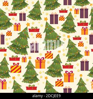 Modèle sur le thème de la nouvelle année. Noël, nouvel an. Pour imprimer du papier. Pour un cadeau, une bannière, une publicité. Illustration de Vecteur