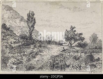 Paysage., photo, tirages, 1844 Banque D'Images