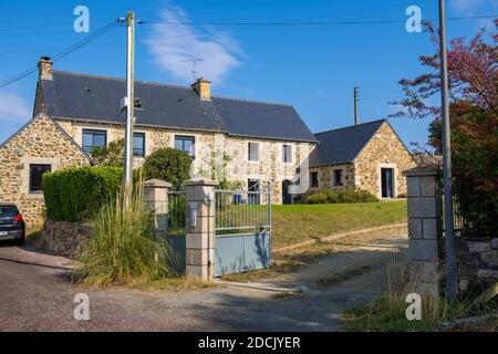 Hillion, Côtes-d'Armor, France - 27 août 2019 : Réserve naturelle nationale de la baie de Saint-Brieuc en Bretagne, dans le nord de la France Banque D'Images