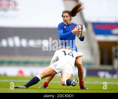 Londres, Royaume-Uni. 21 novembre 2020. LONDRES, ANGLETERRE - NOVEMBRE 21: Coralie Bertrand de France femmes pendant International friendly entre l'Angleterre Red Roses et la France au stade de Twickenham, Londres, Royaume-Uni le 21 novembre 2020 crédit: Action Foto Sport/Alay Live News Banque D'Images