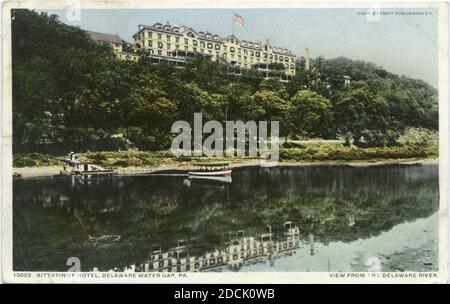 Kittatinny Hotel, Delaware Water Gap, Pennsylvanie, photo, cartes postales, 1898 - 1931 Banque D'Images