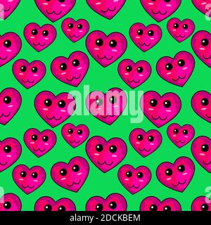 joli motif d'amour sans couture à motif vectoriel Illustration de Vecteur