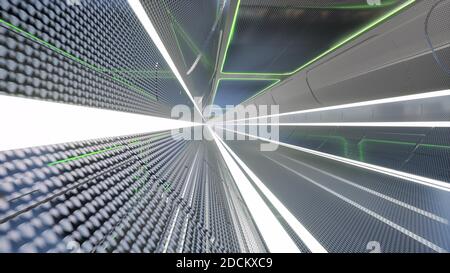couloir de tunnel futuriste 3d concept de technologie de la science rendu 3d Banque D'Images