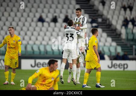 Federico Bernardeschi de Juventus FC et Alvaro Morata de Juventus FC pendant Juventus FC vs Cagliari Calcio, Foo italien - photo .LM/Alessio Morgese Banque D'Images