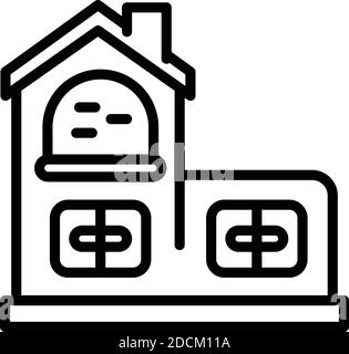 Icône maison de fumée. Outline home Smokehouse vector icône pour la conception de sites Web isolé sur fond blanc Illustration de Vecteur