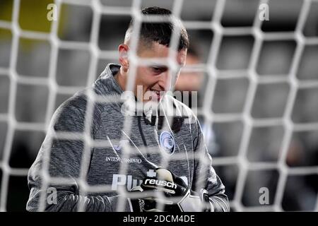 Cesena, Italie. 21 novembre 2020. Pierluigi Gollini d'Atalanta BC se réchauffe pendant la série UN match de football entre Spezia Calcio et Atalanta BC au stade Dino Manuzzi de Cesena (Italie), le 20 novembre 2020. Photo Andrea Staccioli/Insidefoto crédit: Insidefoto srl/Alamy Live News Banque D'Images