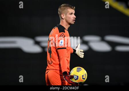 Cesena, Italie. 21 novembre 2020. Ivan Provedel de Spezia Calcio réagit pendant la série UN match de football entre Spezia Calcio et Atalanta BC au stade Dino Manuzzi de Cesena (Italie), le 20 novembre 2020. Photo Andrea Staccioli/Insidefoto crédit: Insidefoto srl/Alamy Live News Banque D'Images