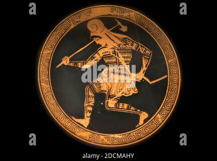 Scythian Archer ou Amazone : Attic Kylix daté de 480 av. J.-C., 5900X4100 300dpi 15,1 Mo II Gros plan Banque D'Images