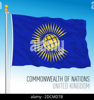 Drapeau du Commonwealth des Nations, organisation britannique, illustration vectorielle Illustration de Vecteur