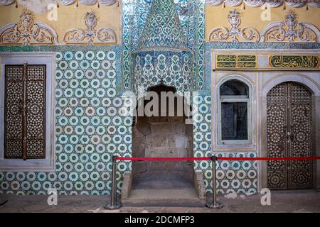 Vue intérieure de la section impériale de Harem dans le Palais de Topkapi qui est un grand musée dans l'est du quartier Fatih d'Istanbul en Turquie. Banque D'Images