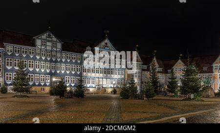 La ville médiévale de Wolfenbüttel est célèbre pour ses bâtiments historiques bien conservés et ses rues étroites couvertes de pavés. Banque D'Images