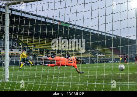 SITTARD, pays-Bas. Le 22 novembre 2020. Football, eredivisiie hollandaise, saison 2020/2021, le joueur de Fortuna Sottard Zian Flemming marque le 1-0 au cours du match Fortuna Sittard - Feyenoord crédit: Pro Shots/Alamy Live News Banque D'Images