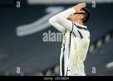Turin, Italie. 21 novembre 2020. Cristiano Ronaldo de Juventus FC déception lors de la série UN match de football entre Juventus FC et Cagliari Calcio au stade Allianz le 21 novembre 2020 à Turin, Italie Cristiano Ronaldo de Juventus FC pendant la série UN match de football entre Juventus FC et Cagliari Calcio au stade Allianz le 21 novembre 2020 à Turin, Italie (photo d'Alberto Gandolfo/Pacific Press/Sipa USA) crédit: SIPA USA/Alay Live News Banque D'Images