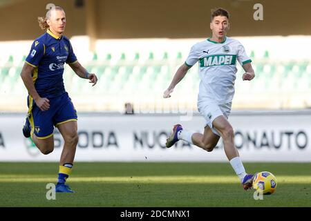 Stade Marcantonio Bentegodi, Vérone, Italie. 22 novembre 2020. Filip Djuricic (US Sassuolo Calcio) pendant Hellas Verona vs Sassuolo, football italien série A Match - photo Francesco Scaccianoce/LM crédit: Ettore Griffoni/Alay Live News Banque D'Images