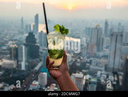 Cocktail mojito à Bangkok Thaïlande Asie Banque D'Images