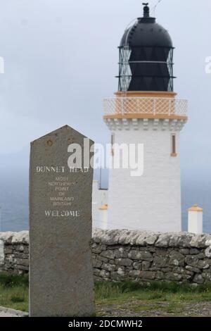 Phare de Dunnet Head, Écosse Banque D'Images