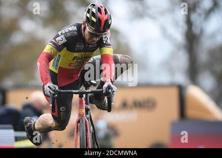 Laurens Sweeck belge photographié en action pendant l'élite masculine course du quatrième (sur 8) Stade du concours de cyclisme Superprestige Banque D'Images