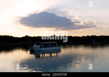Casa de Campo au coucher du soleil-Madrid Banque D'Images
