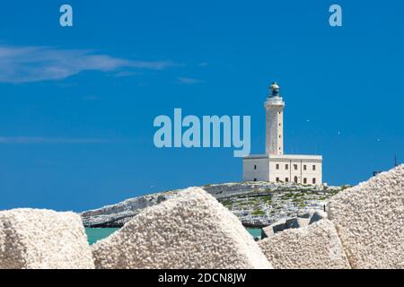 Phare de Vieste, région des Pouilles, Italie Banque D'Images