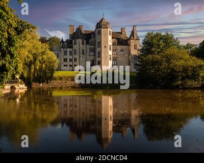 Tourlaville, France juillet 2020 Château de Ravalet au nord de la Normandie, vue sur le château et la foi, un bel endroit à visiter par les touristes, Banque D'Images