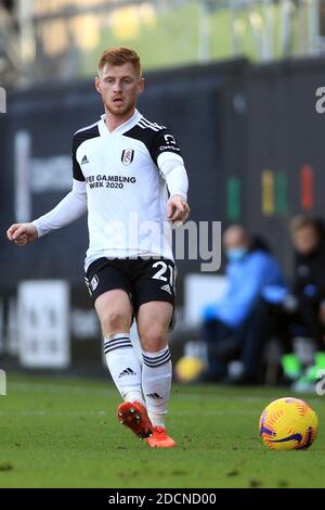 Londres, Royaume-Uni. 22 novembre 2020. Harrison Reed de Fulham en action pendant le jeu. Premier League Match, Fulham v Everton au Craven Cottage à Londres le dimanche 22 novembre 2020. Cette image ne peut être utilisée qu'à des fins éditoriales. Utilisation éditoriale uniquement, licence requise pour une utilisation commerciale. Aucune utilisation dans les Paris, les jeux ou les publications d'un seul club/ligue/joueur. photo par Steffan Bowen/Andrew Orchard sports photographie/Alay Live news crédit: Andrew Orchard sports photographie/Alay Live News Banque D'Images