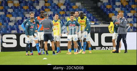 Naples, Campanie, Italie. 22 novembre 2020. Pendant le match de football italien Serie A SSC Napoli vs FC Milan le 22 novembre 2020 au stade San Paolo à Naples.in photo: FOOTBALL NAPOLI crédit: Fabio Sasso/ZUMA Wire/Alamy Live News Banque D'Images