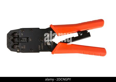 ciseaux de jardinage rouges isolés sur fond blanc. Sécateur de jardin rouge. Sécateurs de jardin . Sécateur Banque D'Images