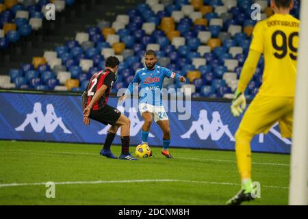 Naples, Campanie, Italie. 22 novembre 2020. Pendant le match de football italien Serie A SSC Napoli vs FC Milan le 22 novembre 2020 au stade San Paolo à Naples.in photo: LORENZO INSIGNE crédit: Fabio Sasso/ZUMA Wire/Alay Live News Banque D'Images