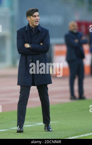 Rome, Italie. 22 novembre 2020. Rome, Italie - 22/11/2020: Paulo Fonseca (EN TANT QUE ROMA) en action pendant la série UN match de ligue italienne EN TANT QUE ROMA contre PARME CALCIO 1913 au stade olympique de Rome. Crédit : Agence photo indépendante/Alamy Live News Banque D'Images